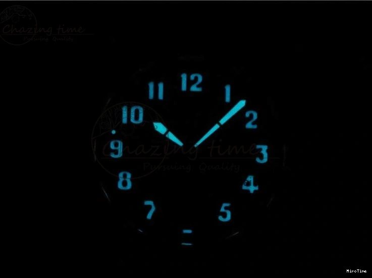 MIROTIME 0418 Practical Calatrava 5524 Pilot Travel Time SS GRF Blue Dial on Black Leather Strap A324 V 7107